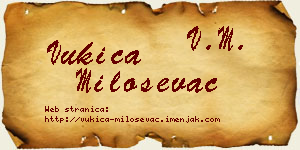 Vukica Miloševac vizit kartica